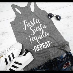 Fiesta Tequila Graphic Shirt Tank Top Bachelorette